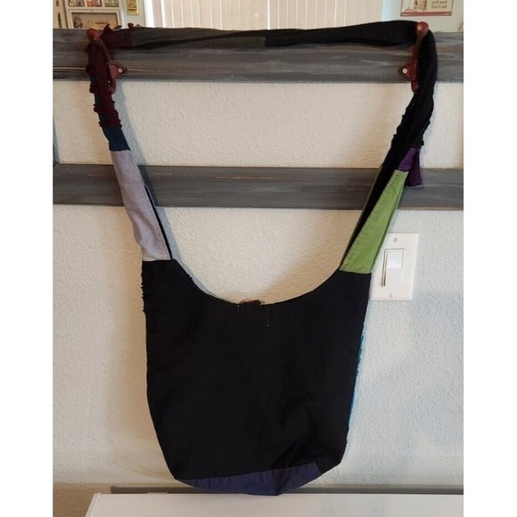 Tribe Azure Peace Sign Hobo Medium Shoulder Hobo Bag - Picture 2 of 5